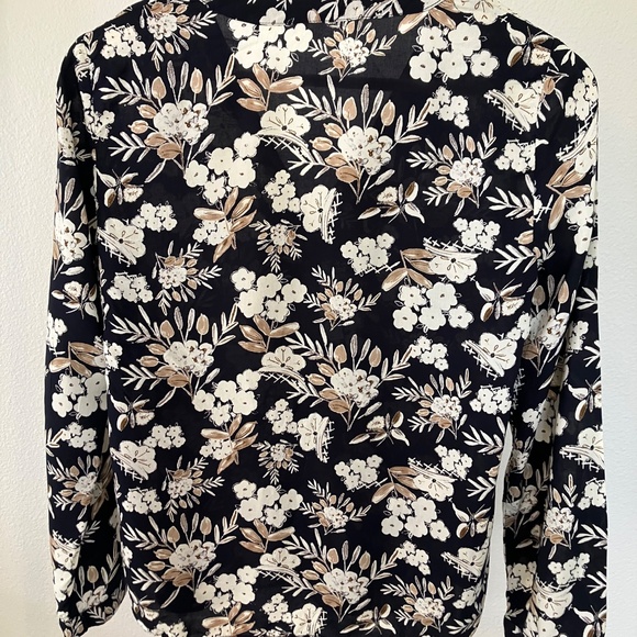 Zara Floral Fall/Autumn Long Sleeve Top - Picture 3 of 5